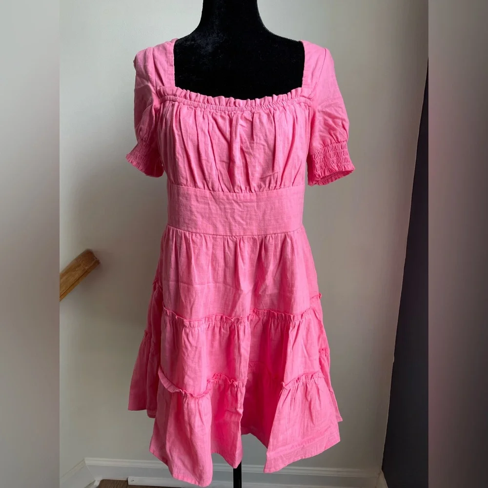 Altar’d State Josephine Pink Puff Sleeve Dress XL - Picture 2 of 5